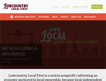 Tablet Screenshot of lowcountrylocalfirst.org